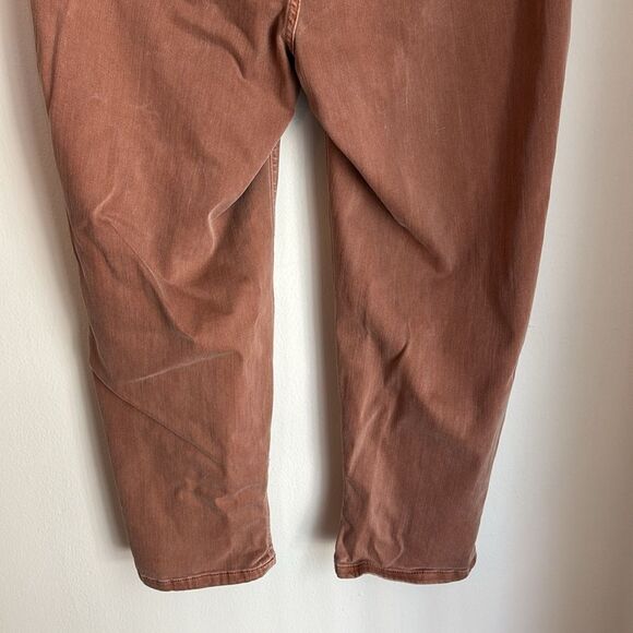 J. Jill high rise cropped Rust Orange straight leg women’s stretch Jeans 16 GUC - Picture 10 of 13